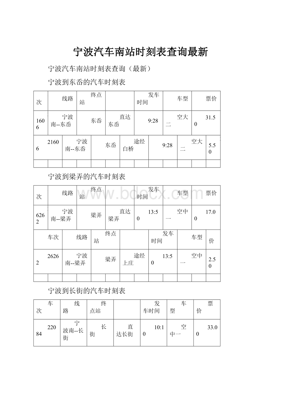 宁波汽车南站时刻表查询最新.docx_第1页