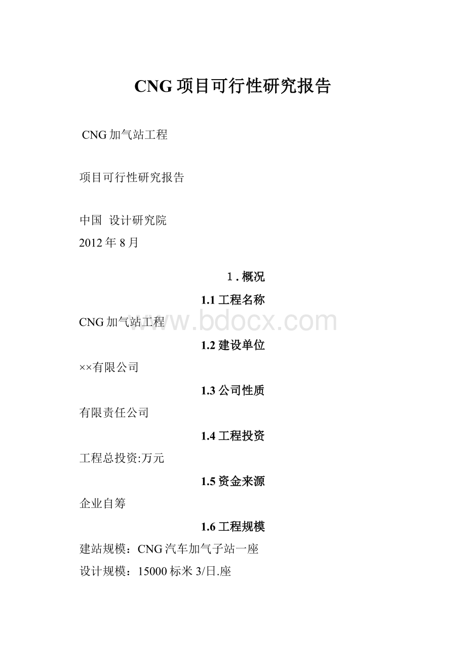 CNG项目可行性研究报告.docx_第1页