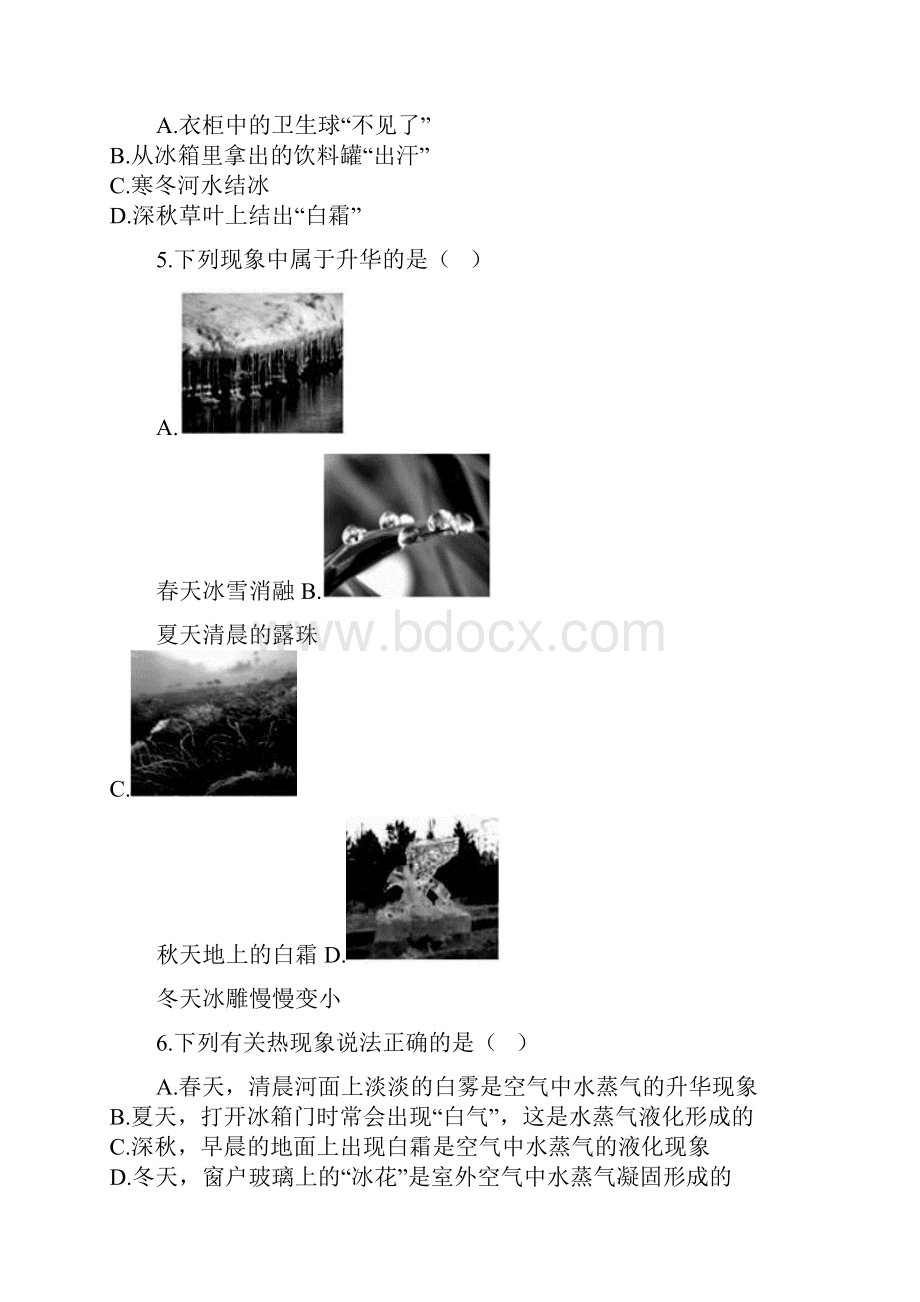 届中考物理知识点全突破系列专题43升华及升华吸热.docx_第2页