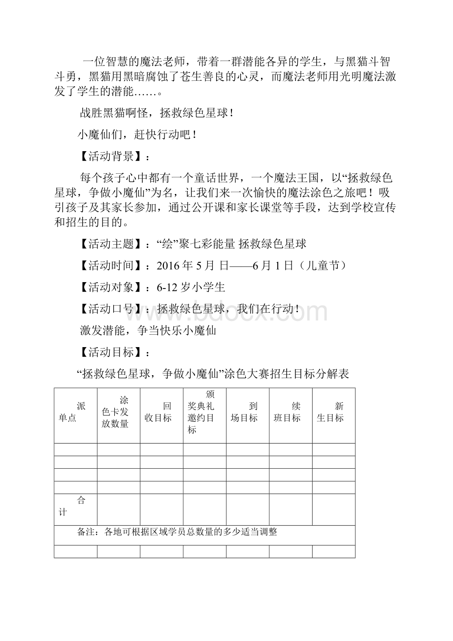 拯救绿色星球争做小魔仙涂色大赛活动手册.docx_第2页