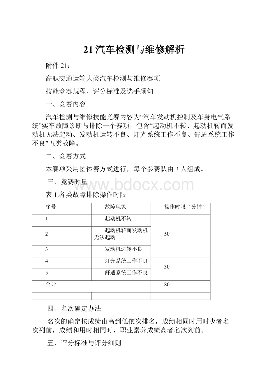 21汽车检测与维修解析.docx