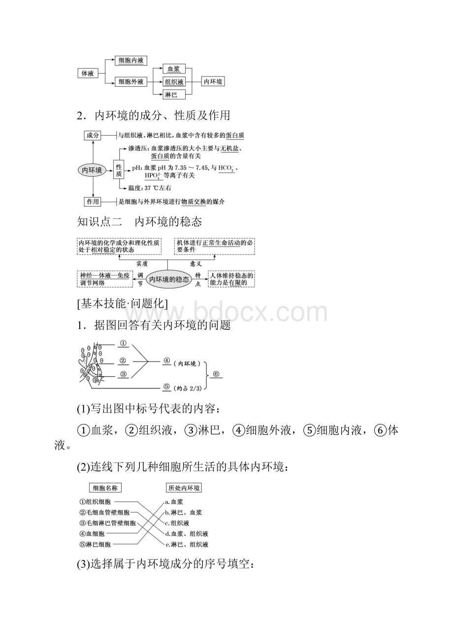 第一单元动物和人体生命活动的调节第一讲 人体的内环境与稳态.docx_第2页