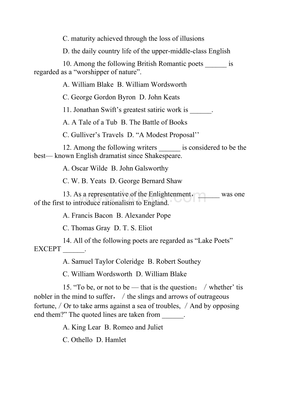 08年高等教育自学考试英美文学选读真题及答案.docx_第3页