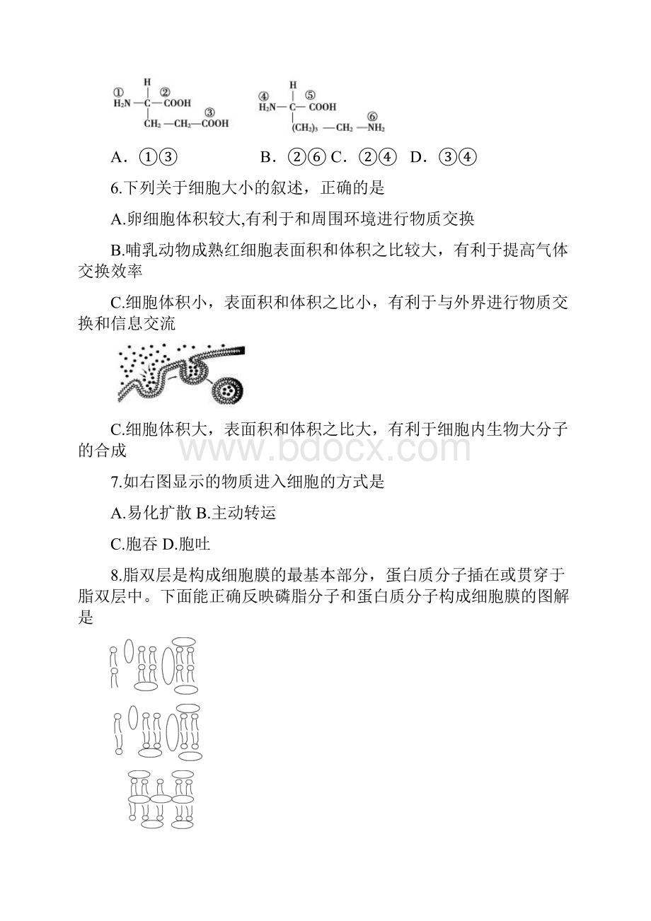 浙江省杭州市西湖高级中学学年高一月考生.docx_第2页