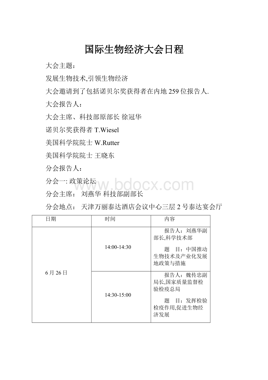 国际生物经济大会日程.docx_第1页