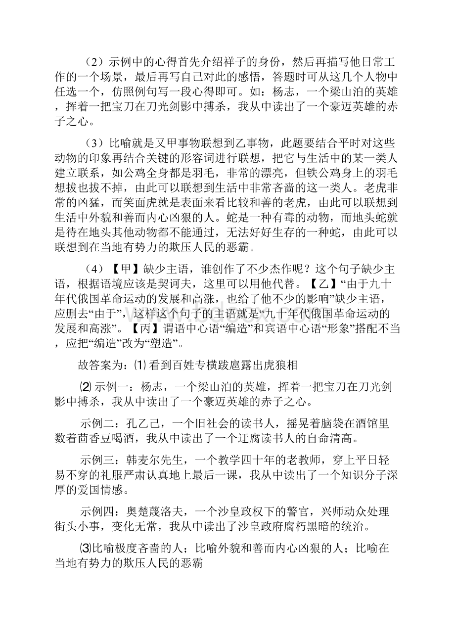 精品初中中考 语文修改病句专项训练及解析.docx_第3页