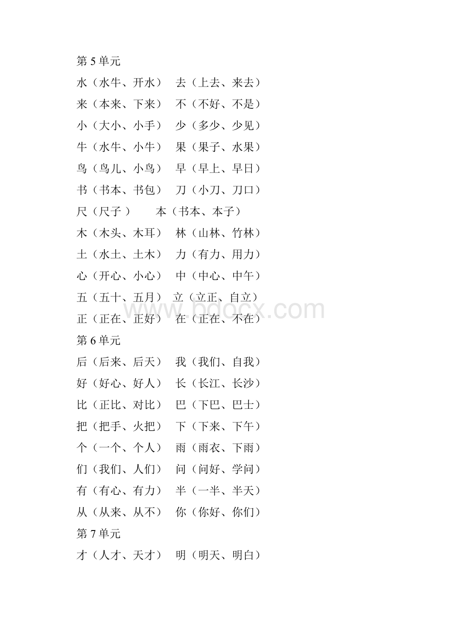 复习好助手新部编版小学语文一年级上册知识点汇总.docx_第2页