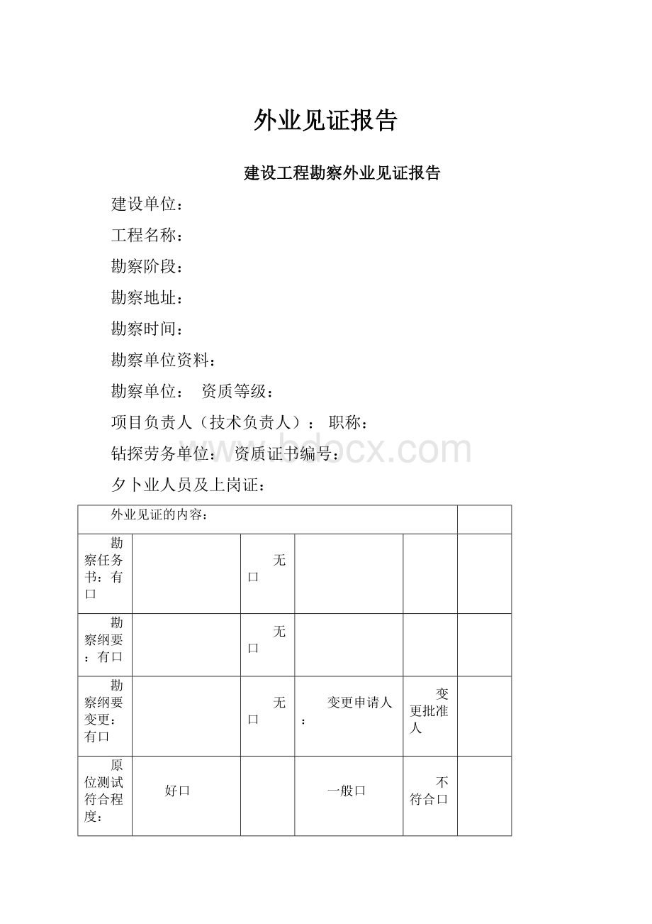 外业见证报告.docx