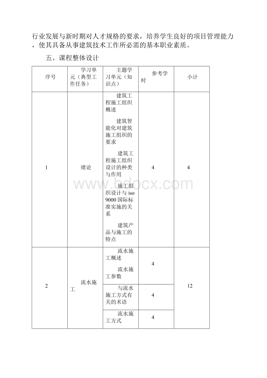 施工组织设计课程标准.docx_第3页