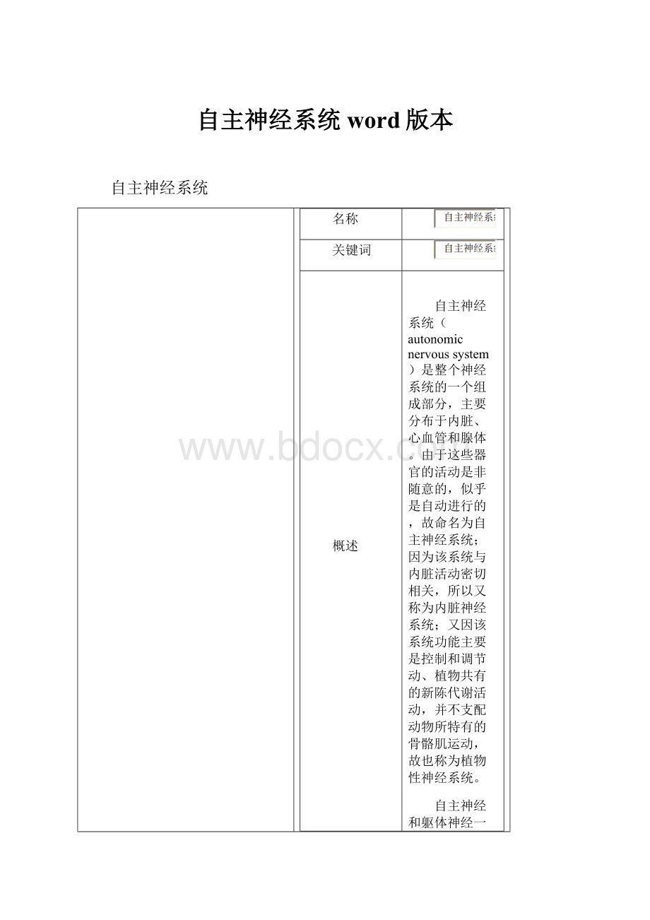 自主神经系统word版本.docx_第1页