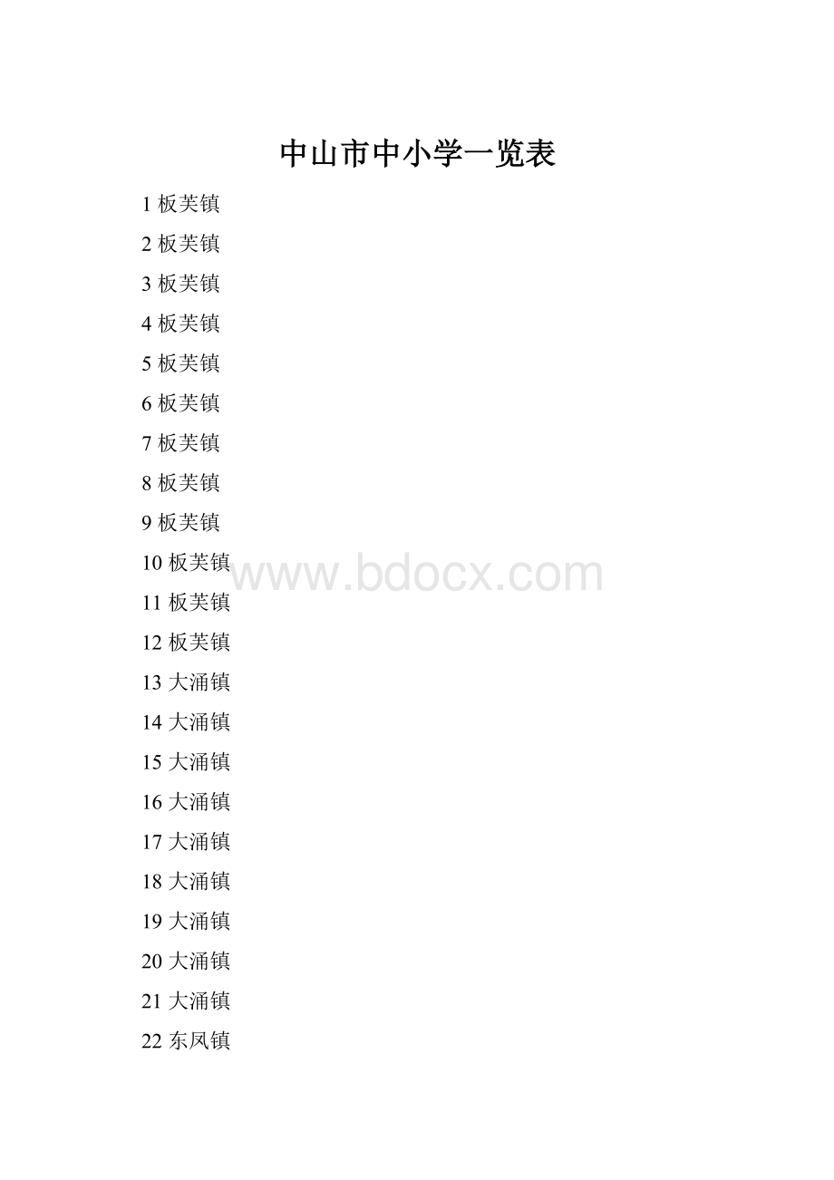 中山市中小学一览表.docx_第1页