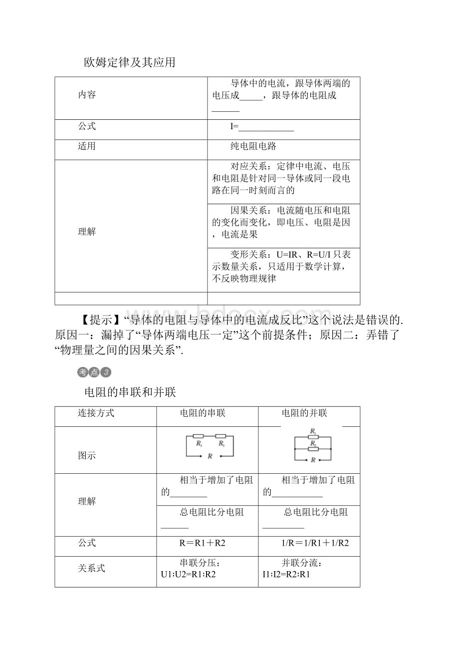 全国版中考物理总复习 考点解读 第17讲 欧姆定律及其应用.docx_第2页