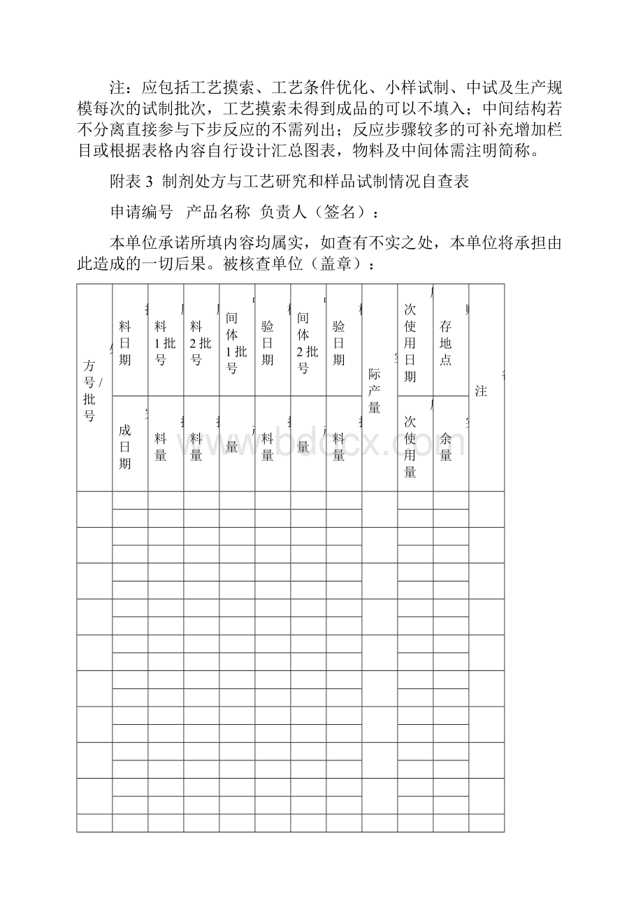 JL 3Y012 药品注册申报单位研制情况自查表.docx_第3页