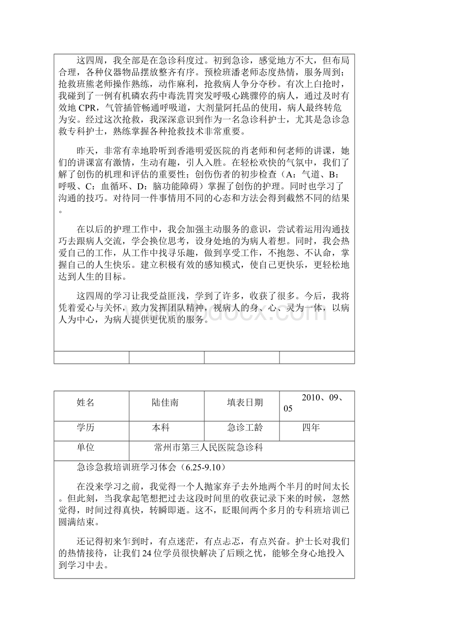 急诊急救专科护士培训学习小结.docx_第3页