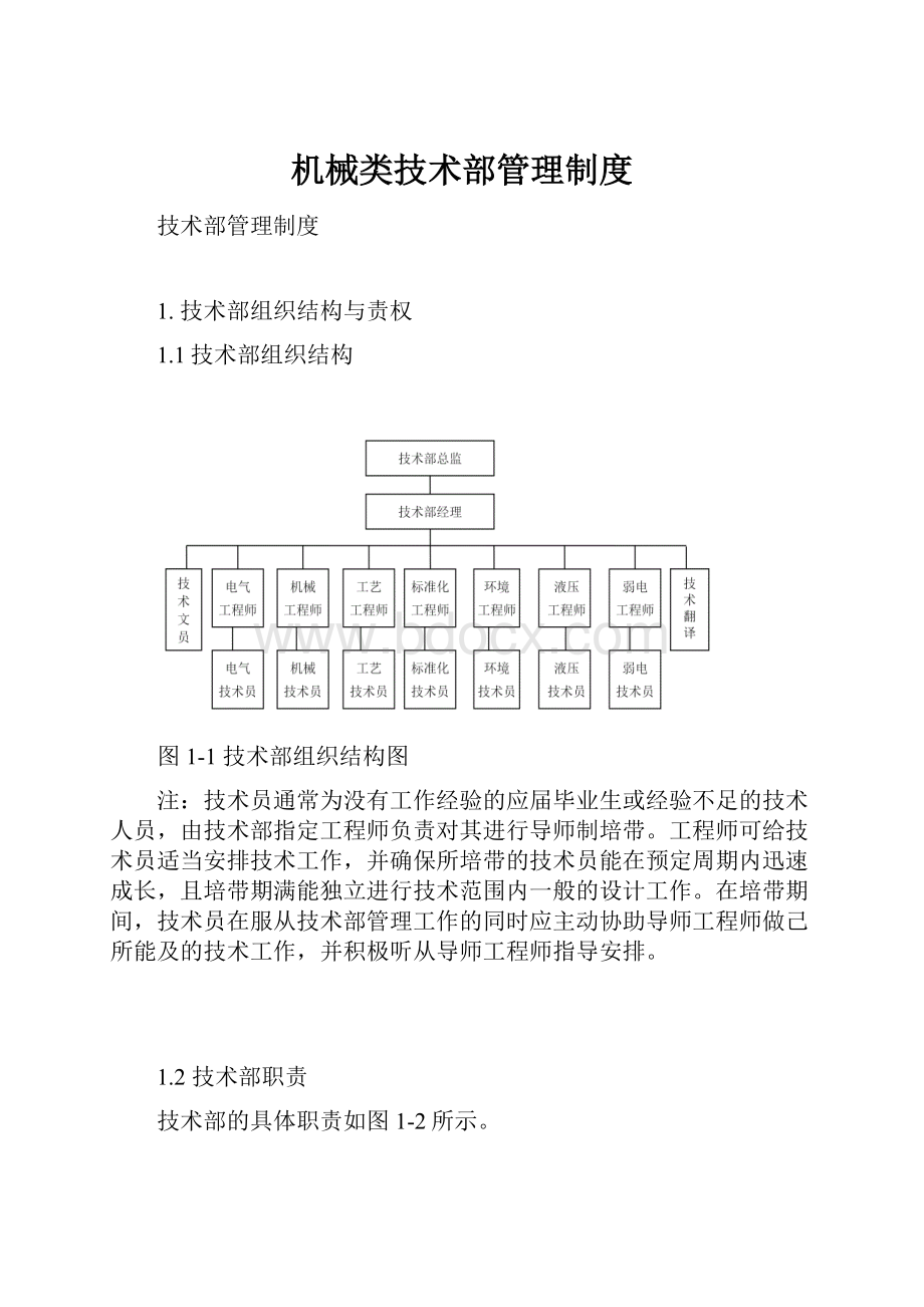 机械类技术部管理制度.docx_第1页