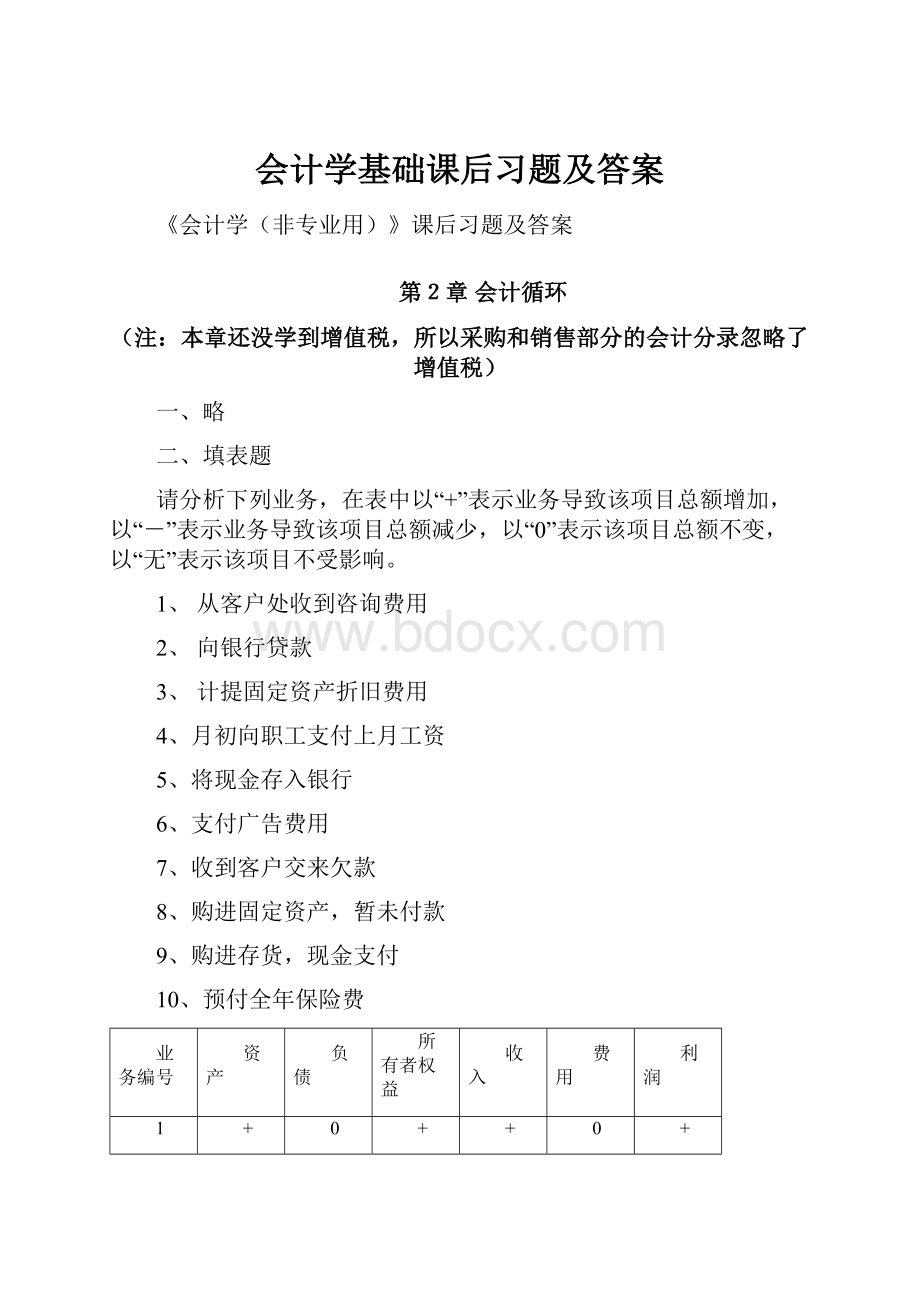 会计学基础课后习题及答案.docx_第1页