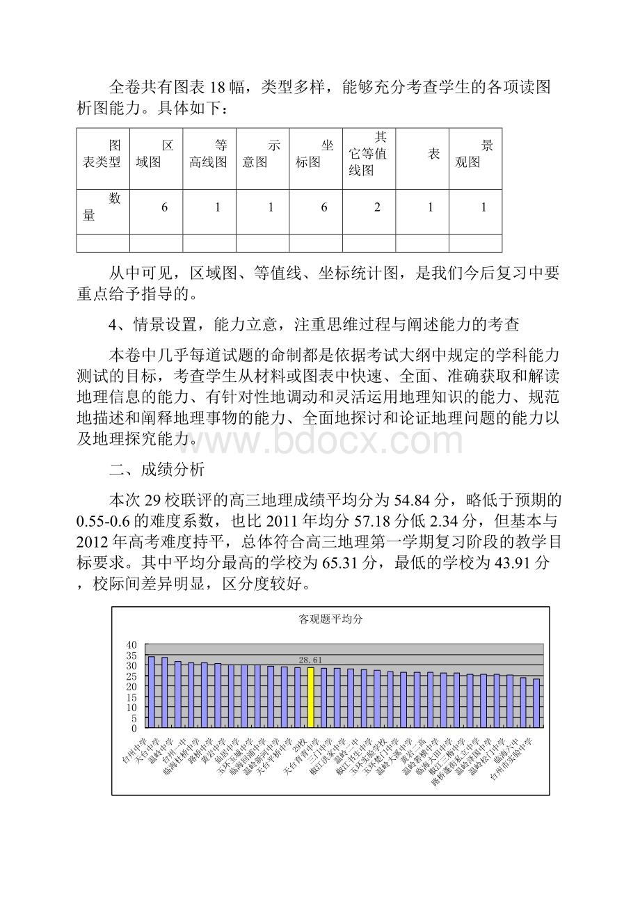 台州市学年第一学期高二地理期末评估试题分析报告.docx_第3页