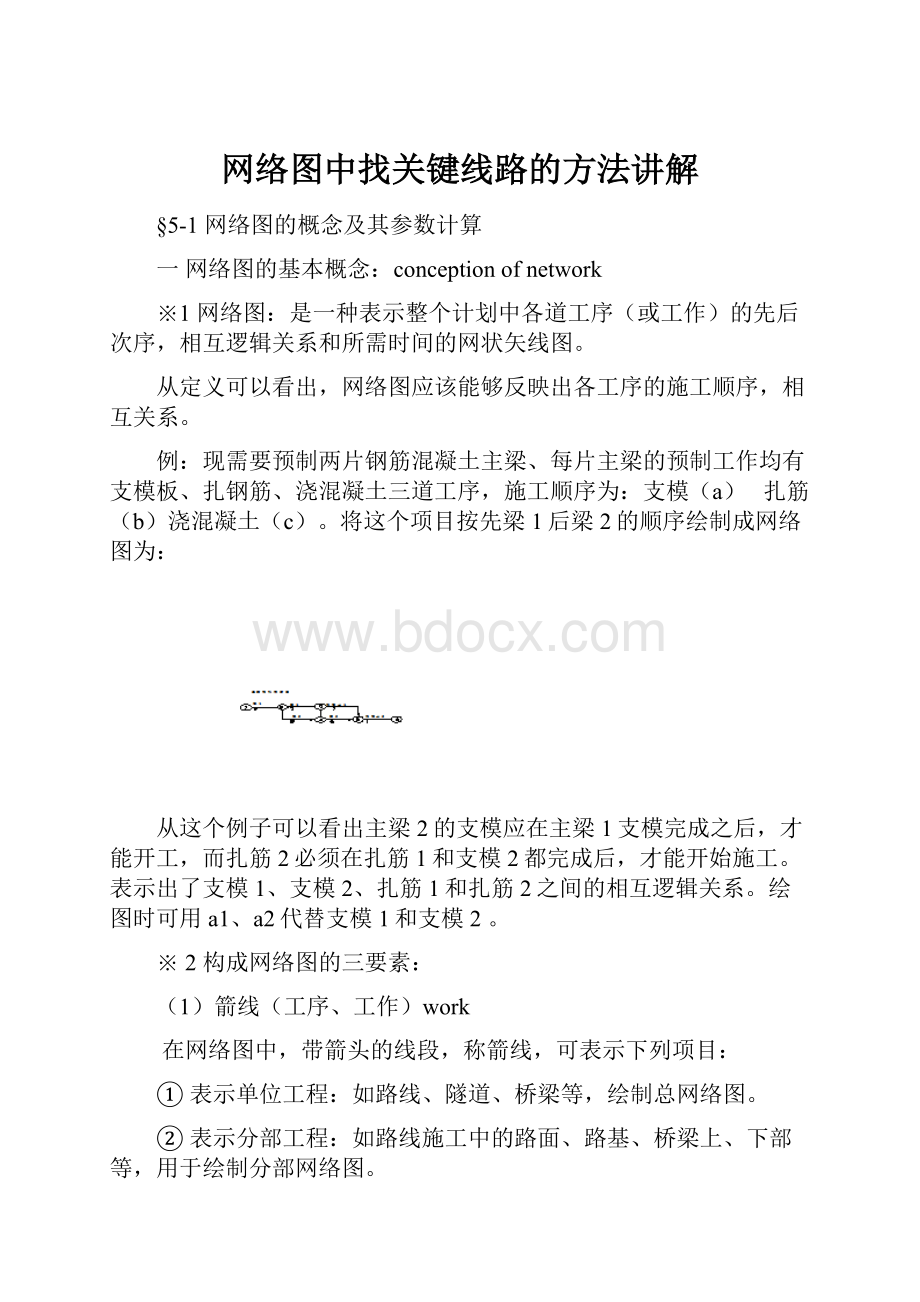 网络图中找关键线路的方法讲解.docx