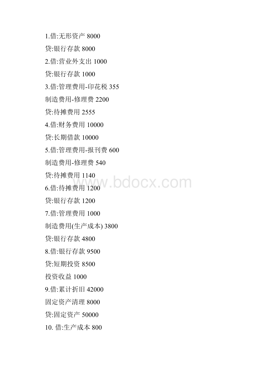 会计分录习题.docx_第2页