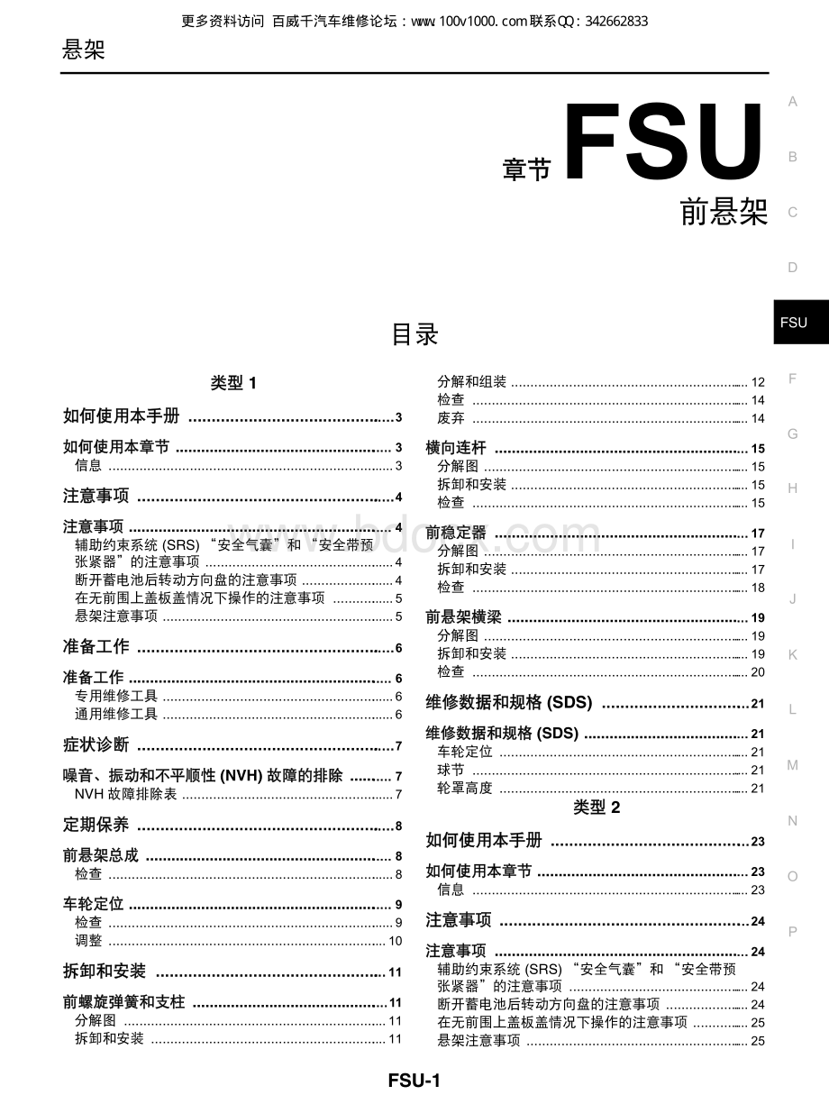 2012东风日产轩逸维修手册_FSU.pdf_第1页