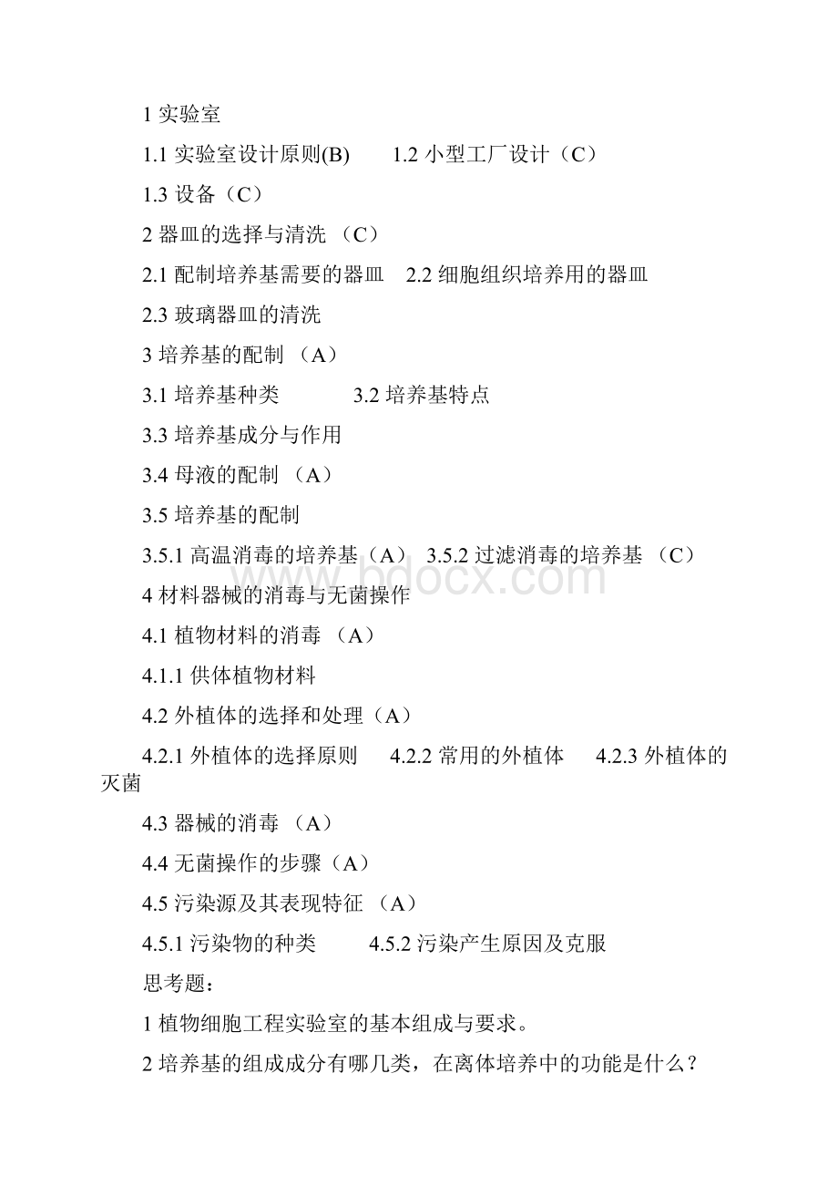 《植物组织培养》选修1319006教学大纲.docx_第3页