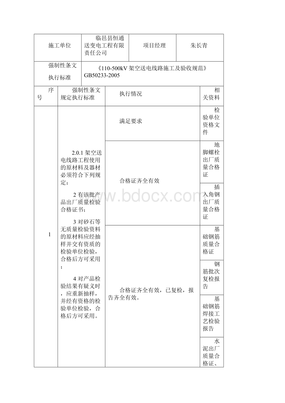 强制性条文执行记录表基础.docx_第3页