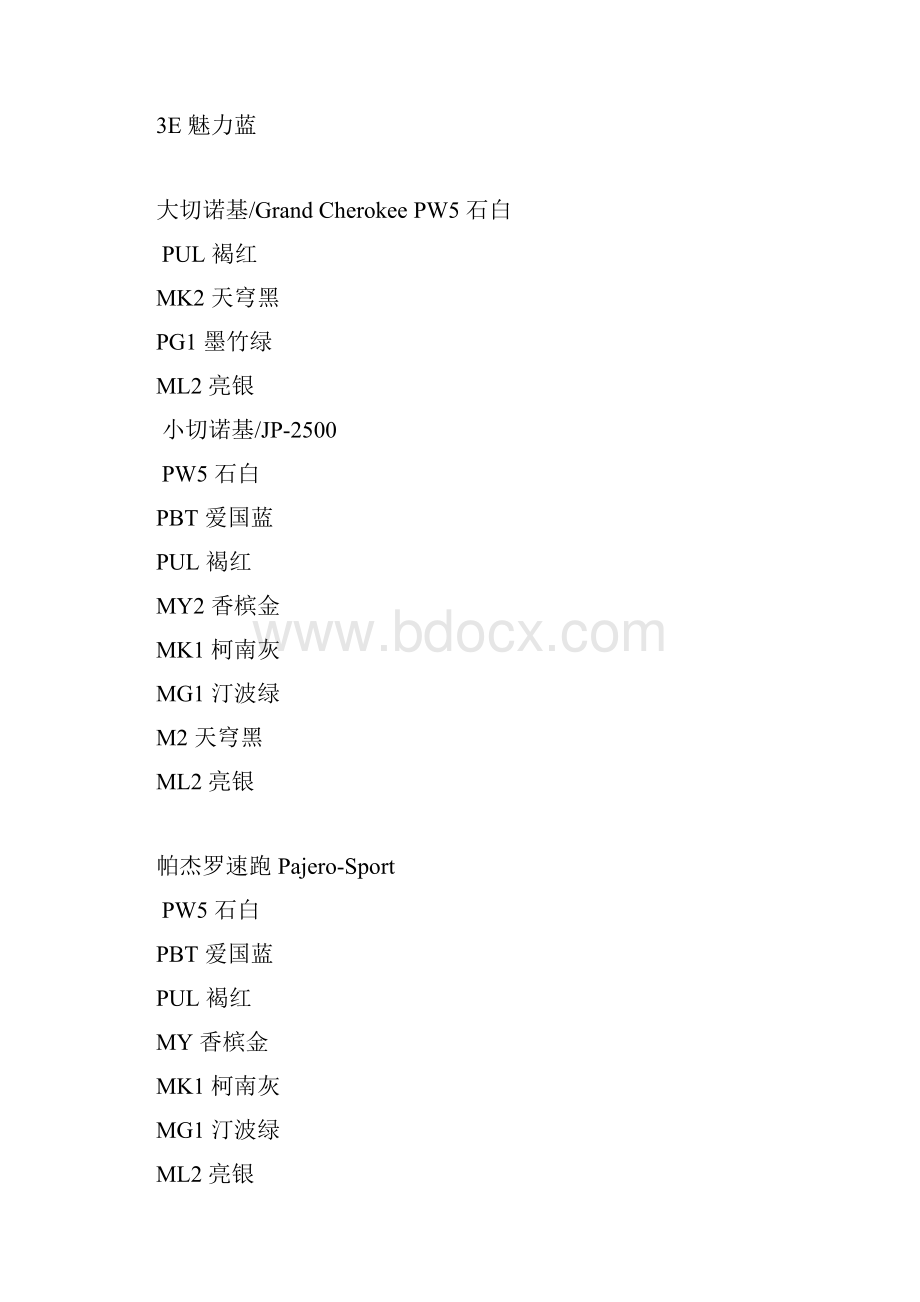 汽车命名及颜色名.docx_第2页