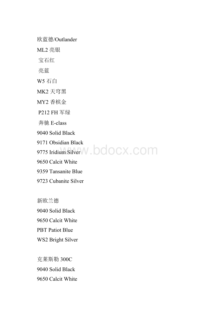 汽车命名及颜色名.docx_第3页