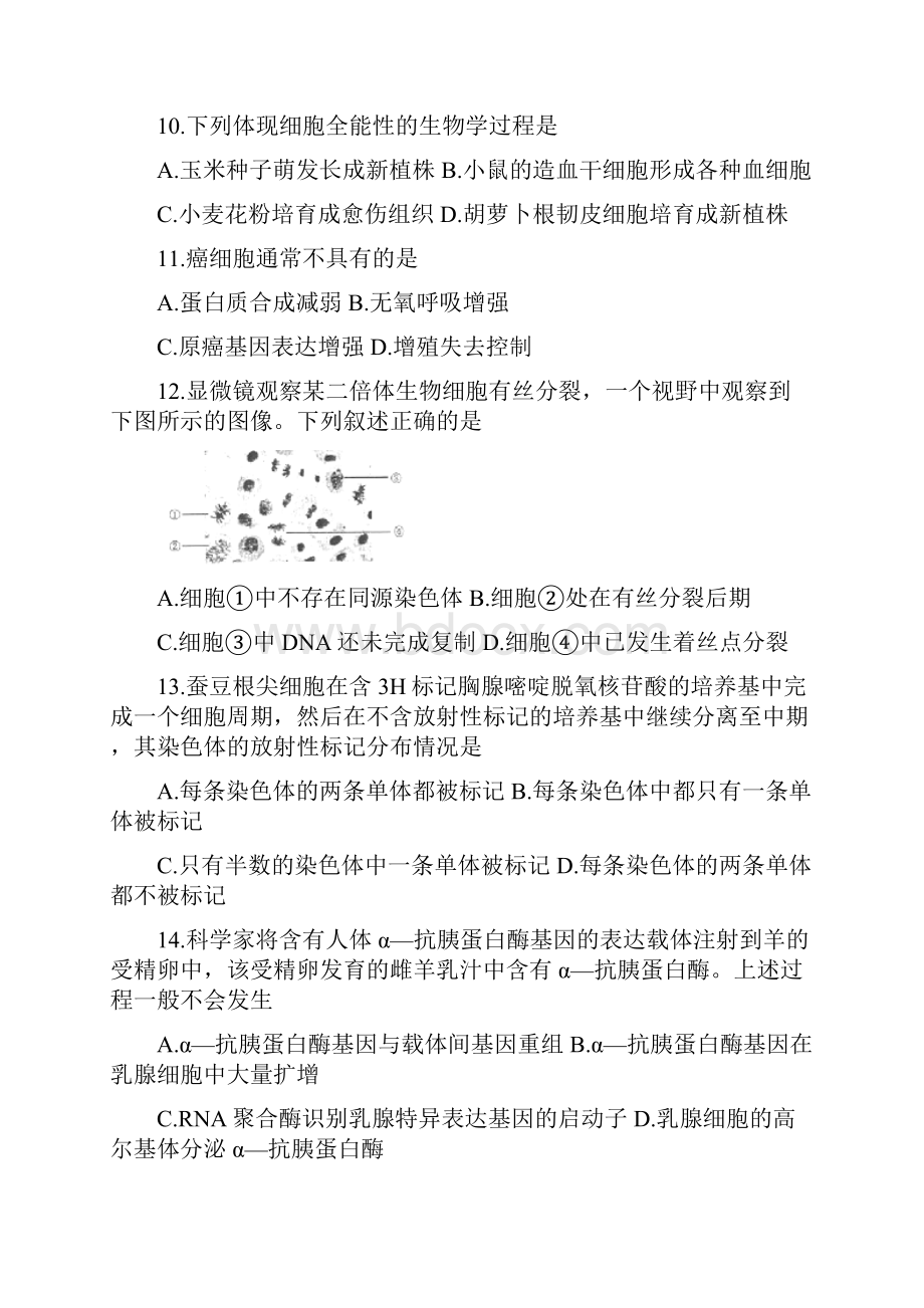 海淀区高三年级上学期期中考试生物试题.docx_第3页