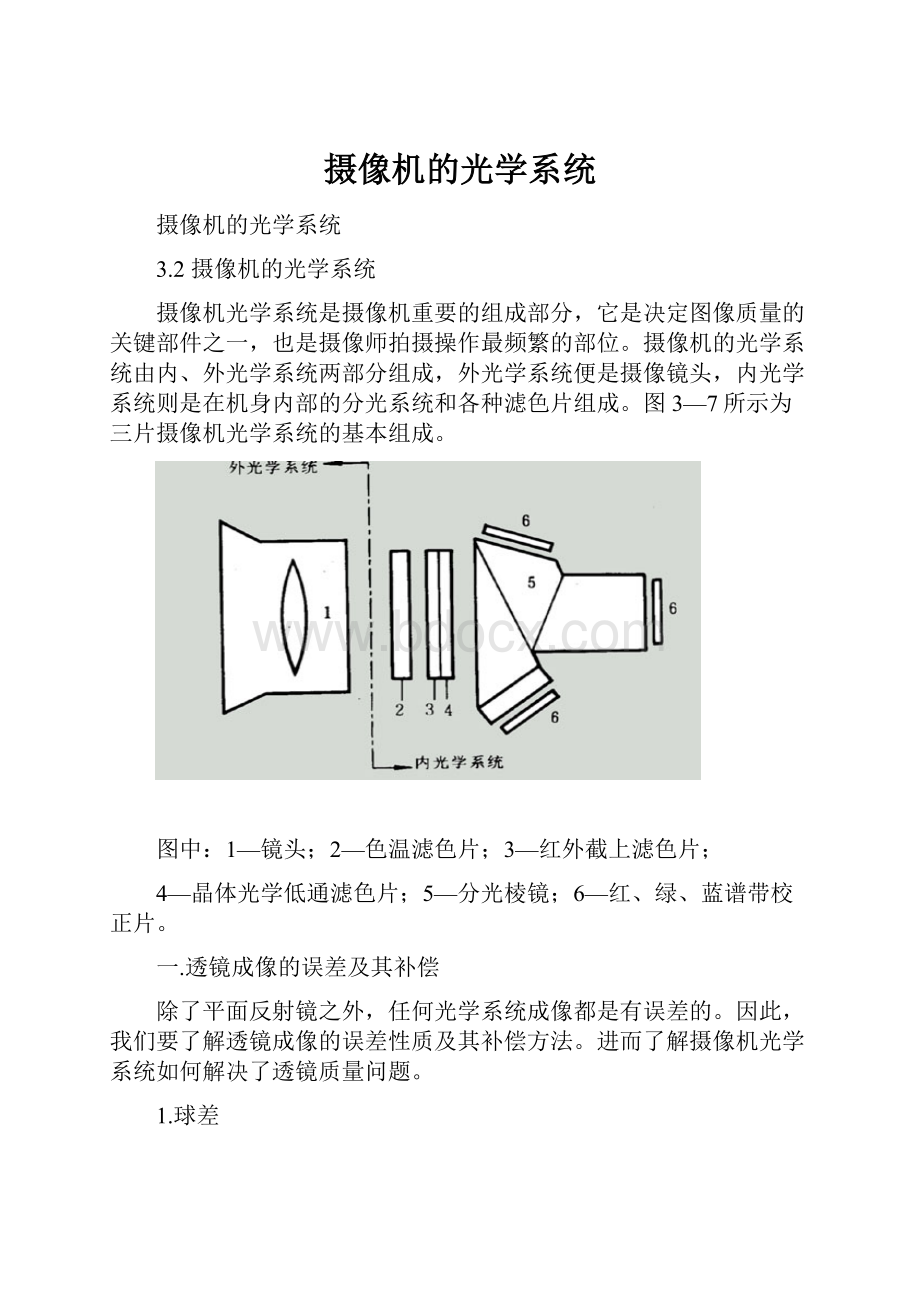 摄像机的光学系统.docx