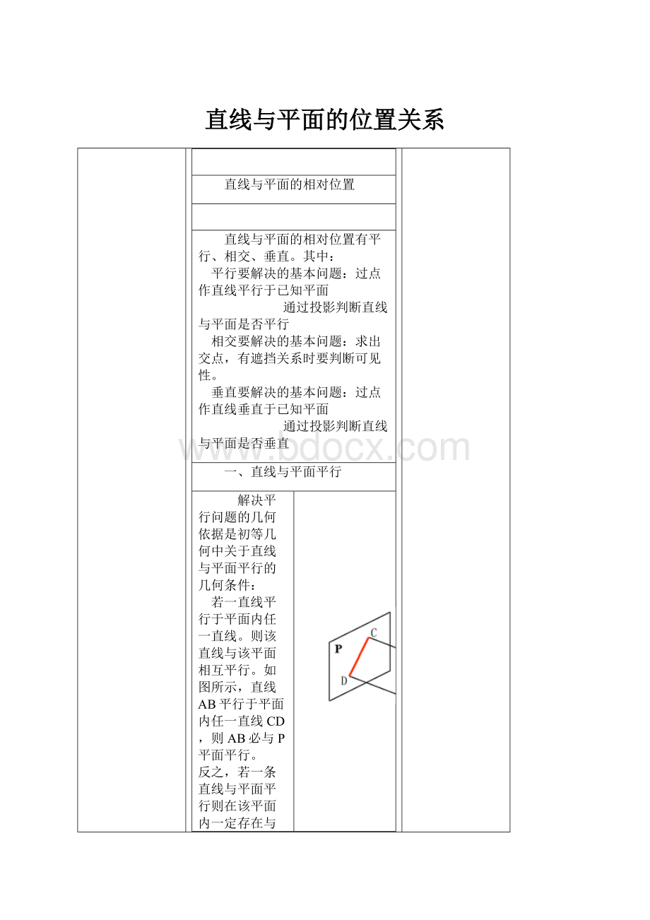 直线与平面的位置关系.docx