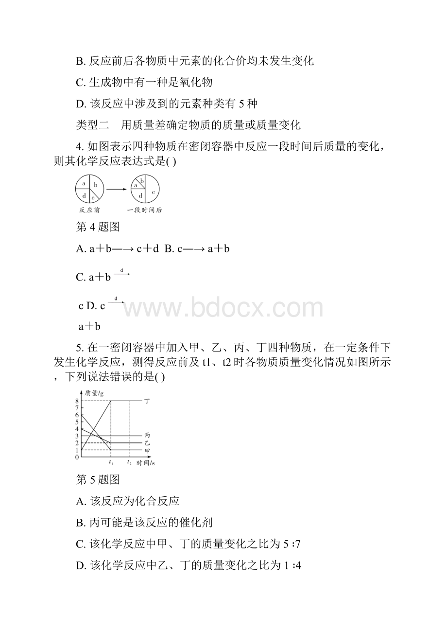 河南省中考化学同步测试试题专项训练 质量守恒定律的应用.docx_第2页