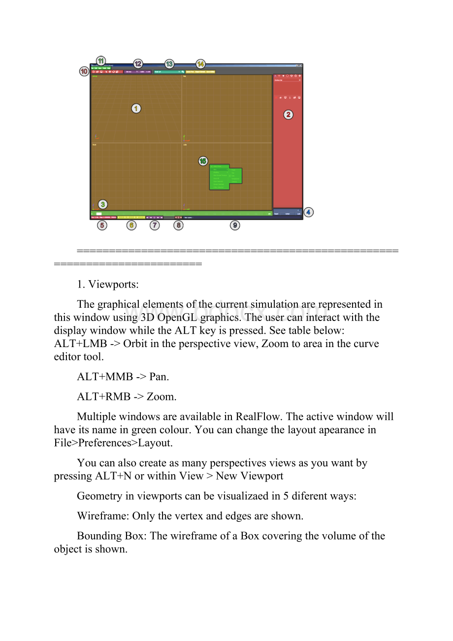 RealFlow笔记Getting startedRF3 LayoutGraphic User Interface.docx_第2页