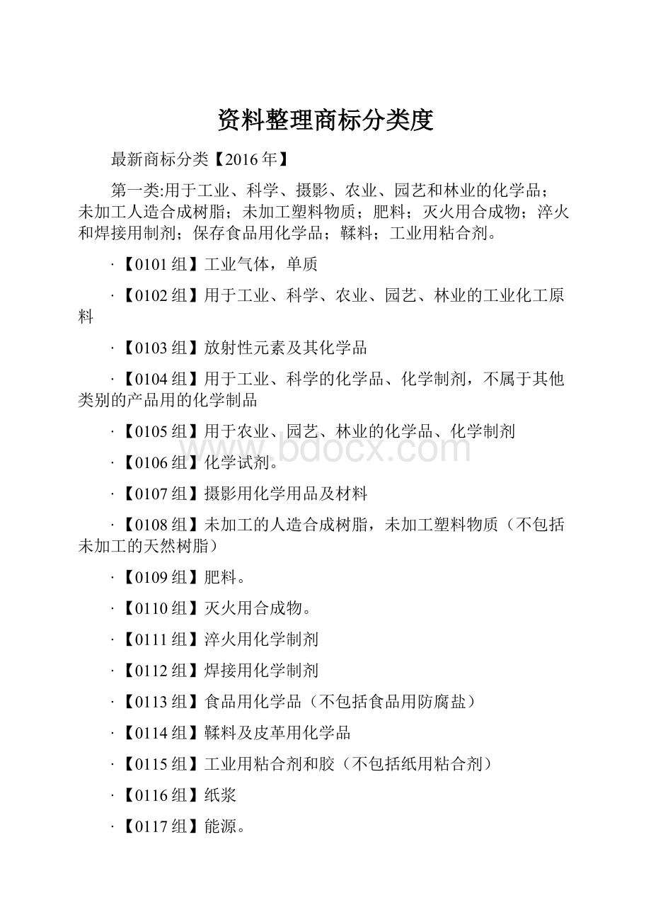 资料整理商标分类度.docx_第1页