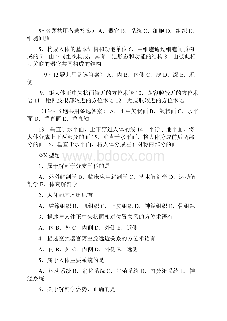 人体解剖学章节练习题及答案.docx_第2页