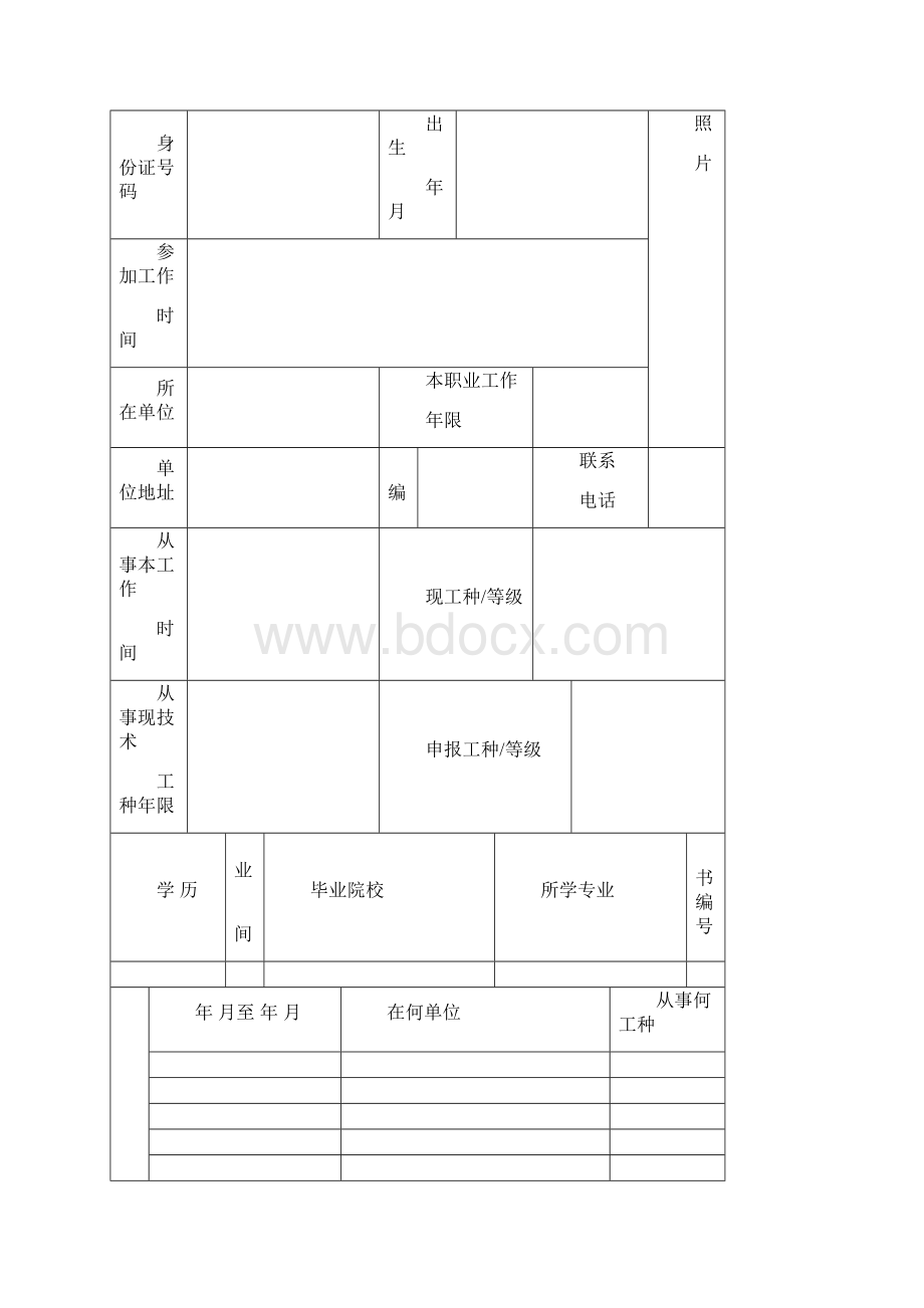 重庆市机关事业单位工勤人员申报技术等级岗位考核情况登记表.docx_第2页