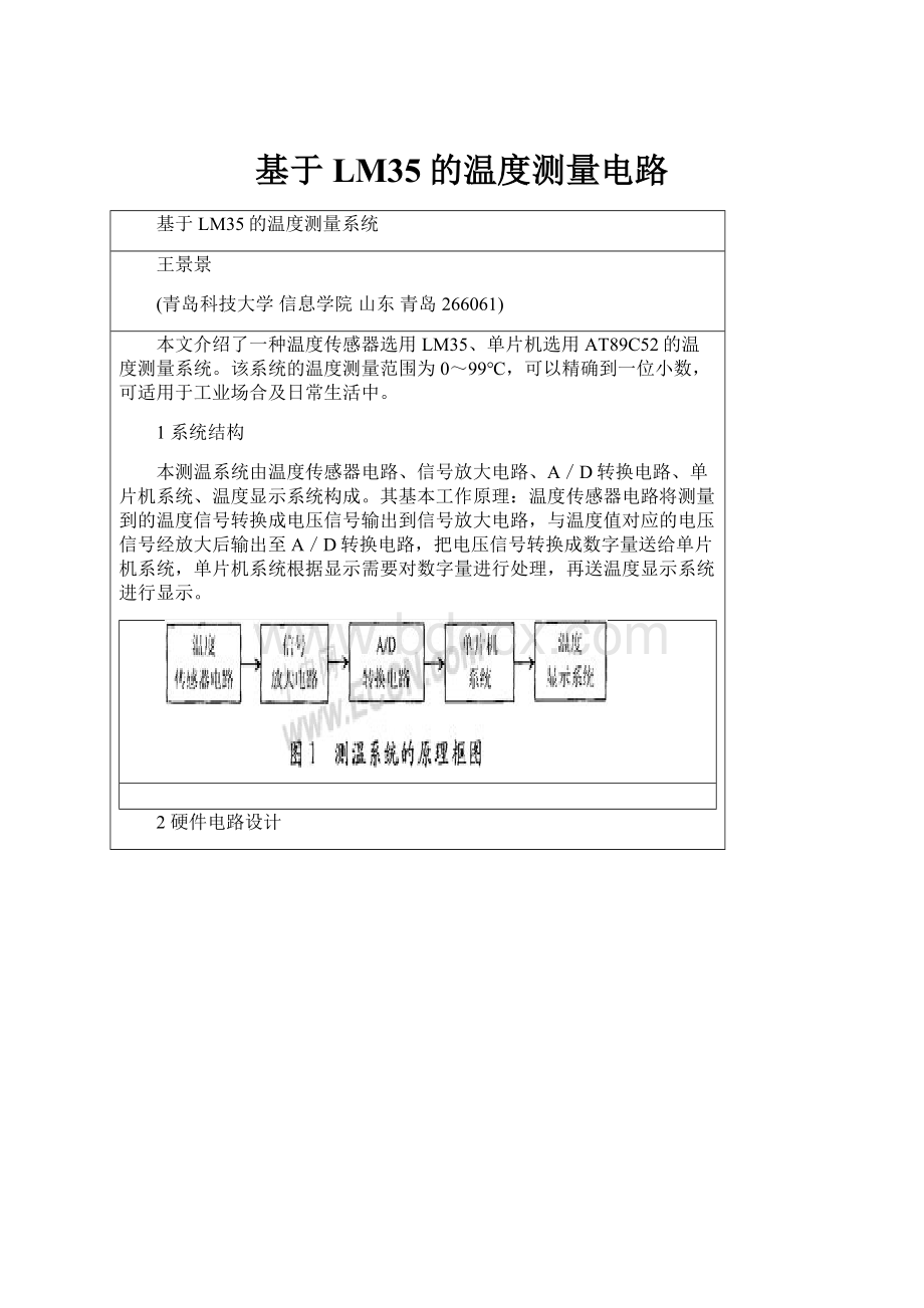 基于LM35的温度测量电路.docx