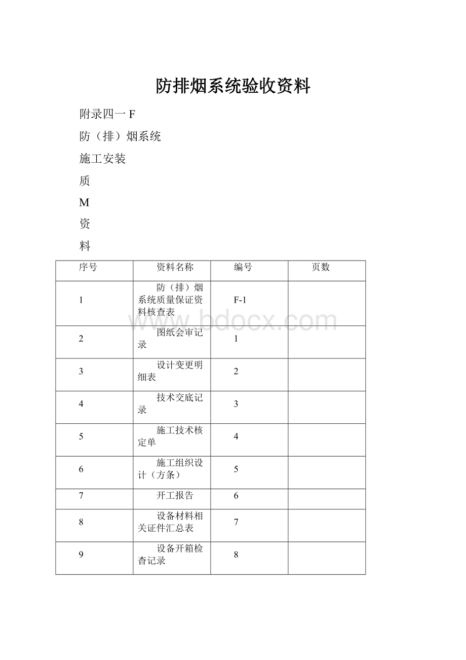 防排烟系统验收资料.docx_第1页