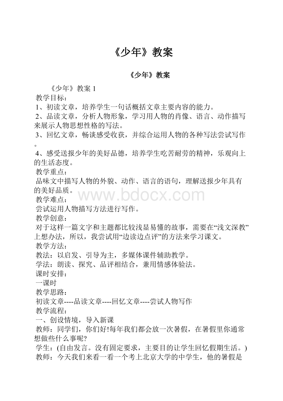 《少年》教案.docx