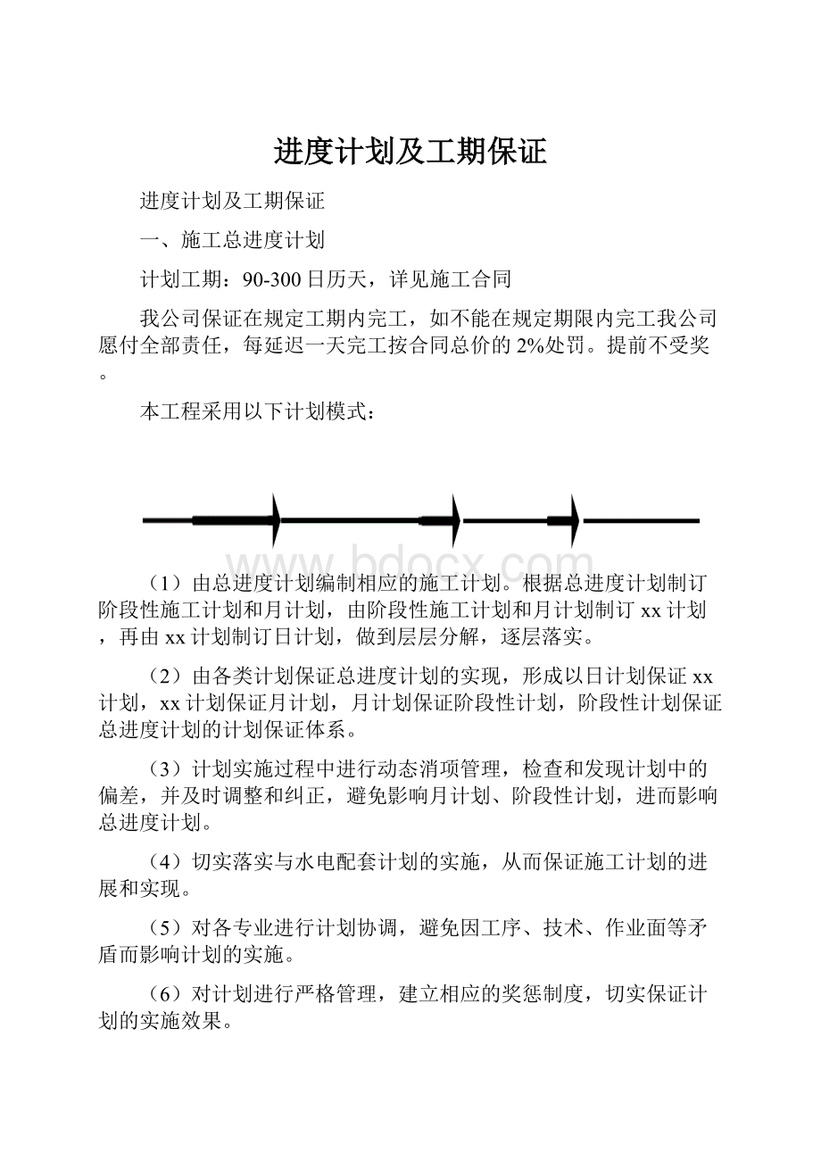 进度计划及工期保证.docx