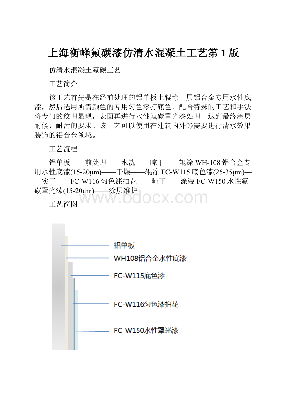 上海衡峰氟碳漆仿清水混凝土工艺第1版.docx_第1页