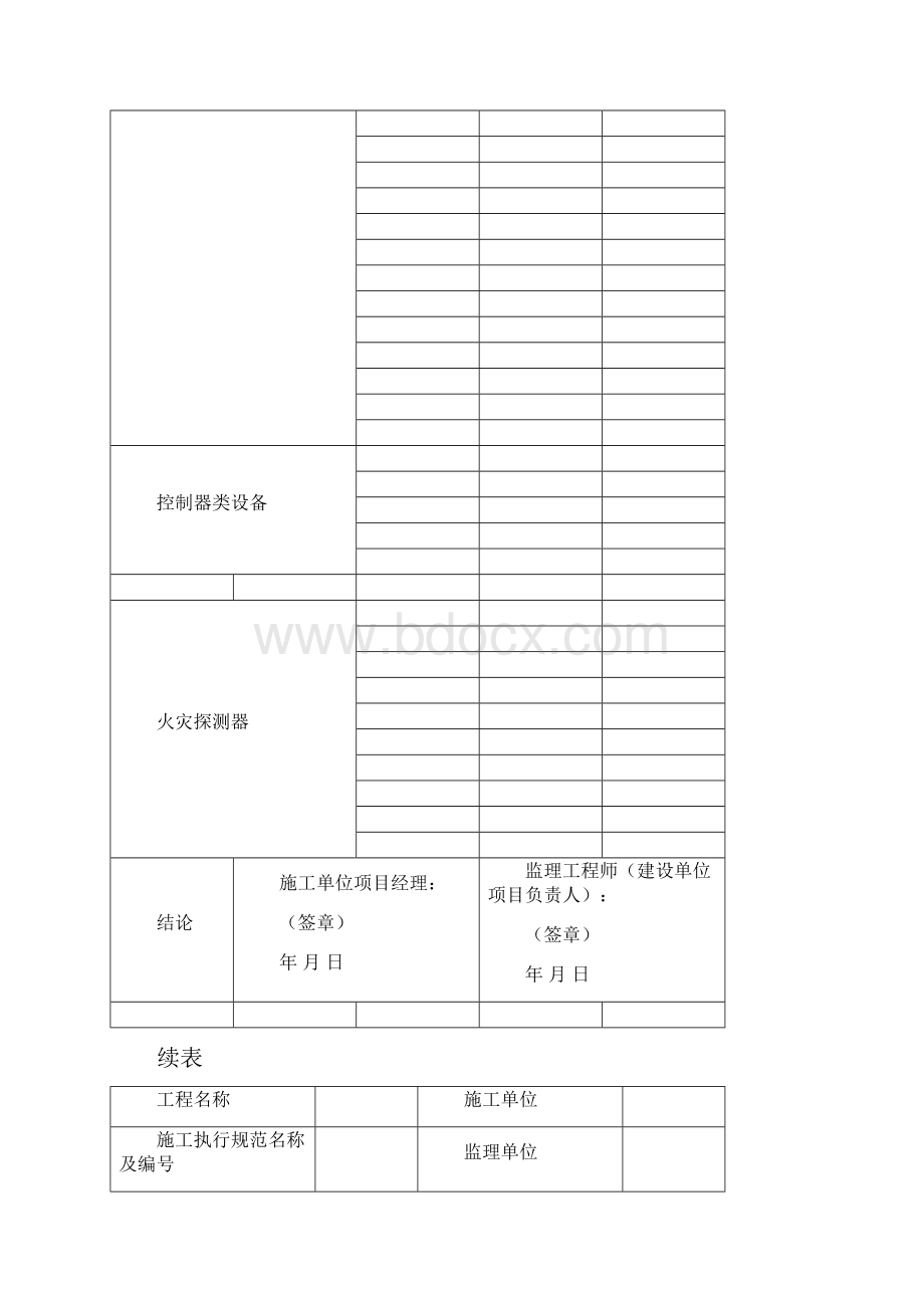 火灾自动报警系统验收资料表格.docx_第3页