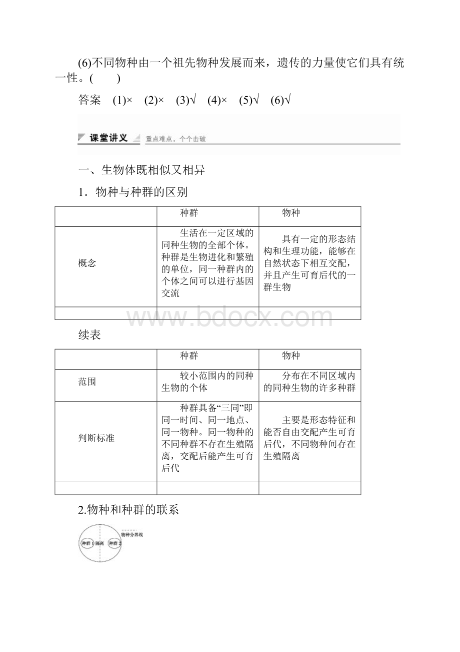 高中生物 第五章 第一节 生物的多样性统一性和进化课时作业 浙科版必修2.docx_第3页