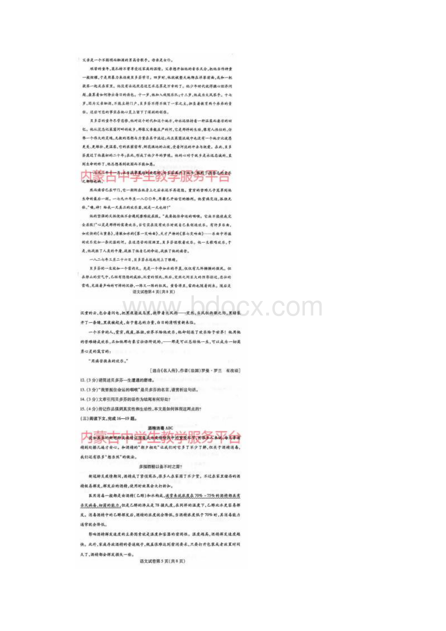 包头市九年级中考语文一模试题卷附答案解析.docx_第3页