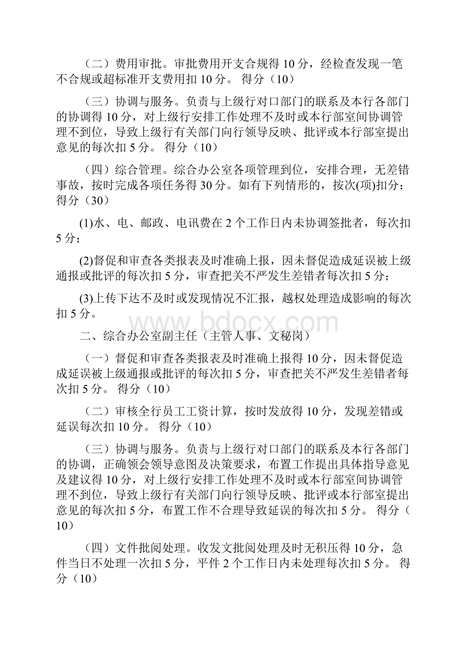 综合办公室考核指标及标准.docx_第2页