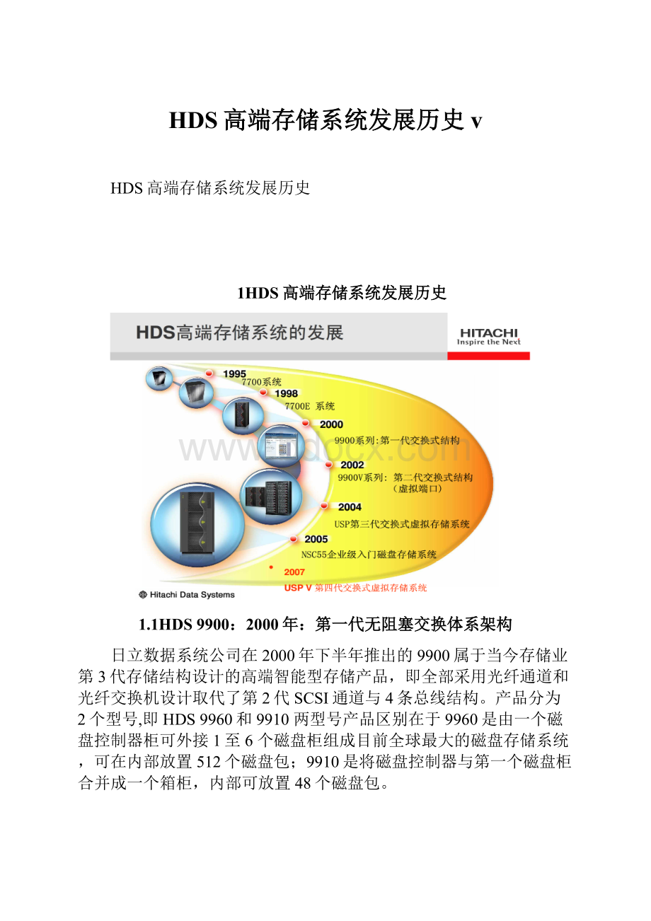 HDS高端存储系统发展历史v.docx