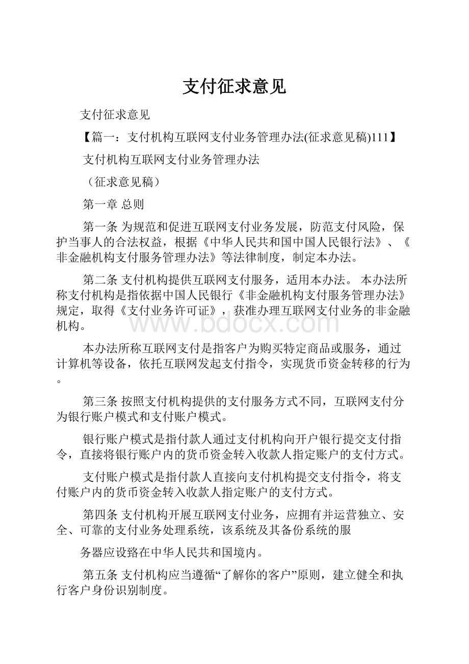 支付征求意见.docx