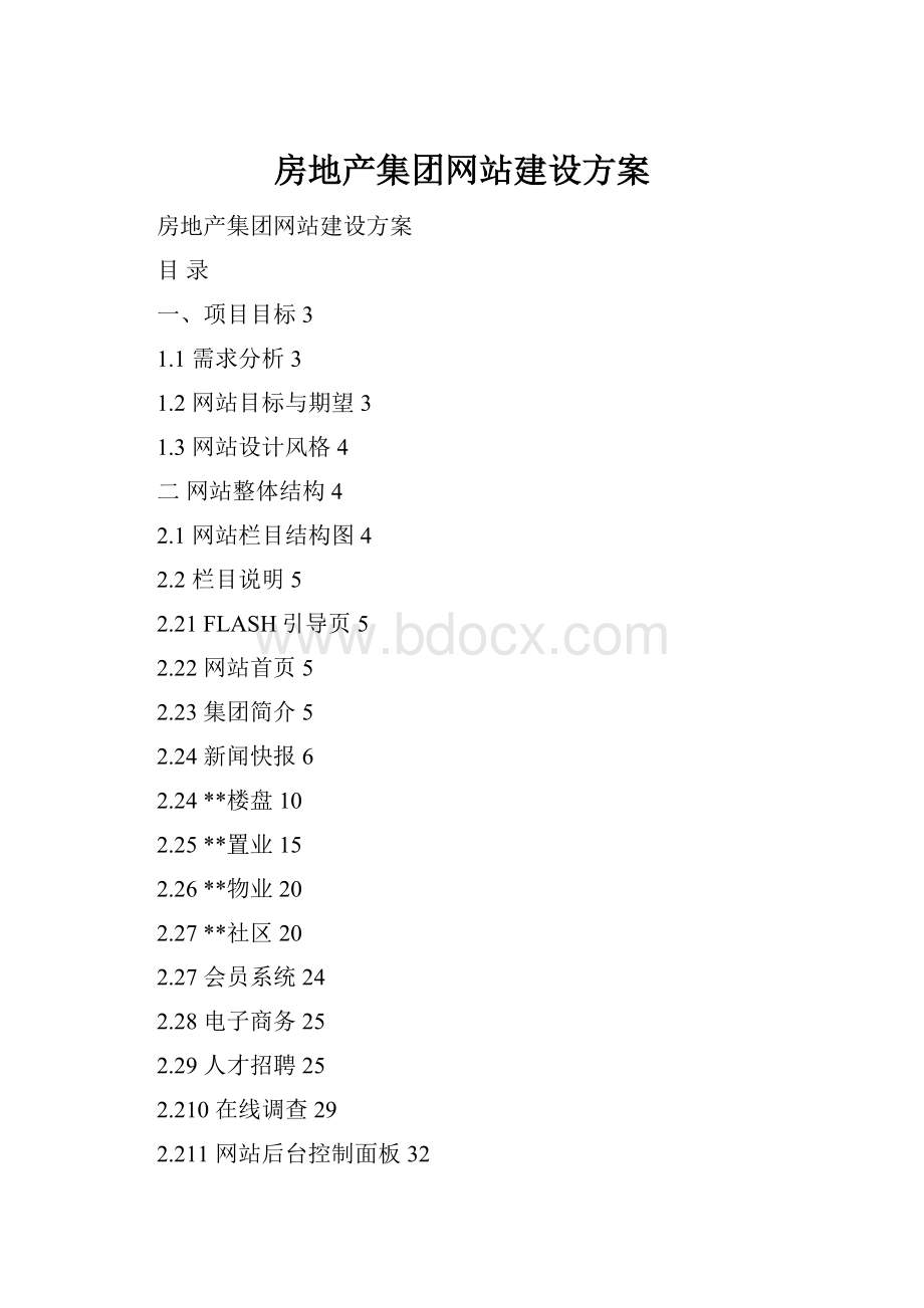 房地产集团网站建设方案.docx