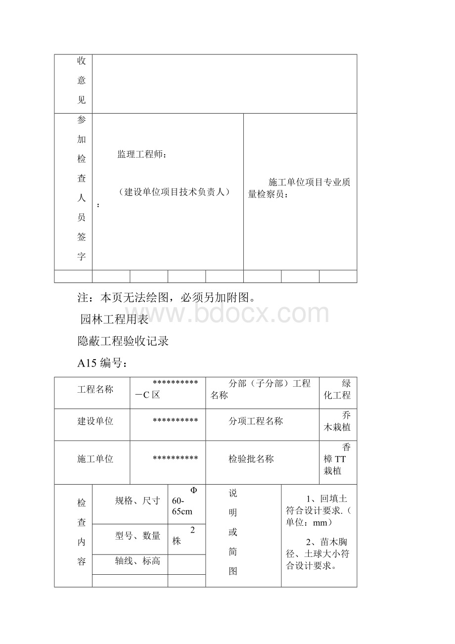 园林绿化树穴隐蔽工程验收记录.docx_第2页