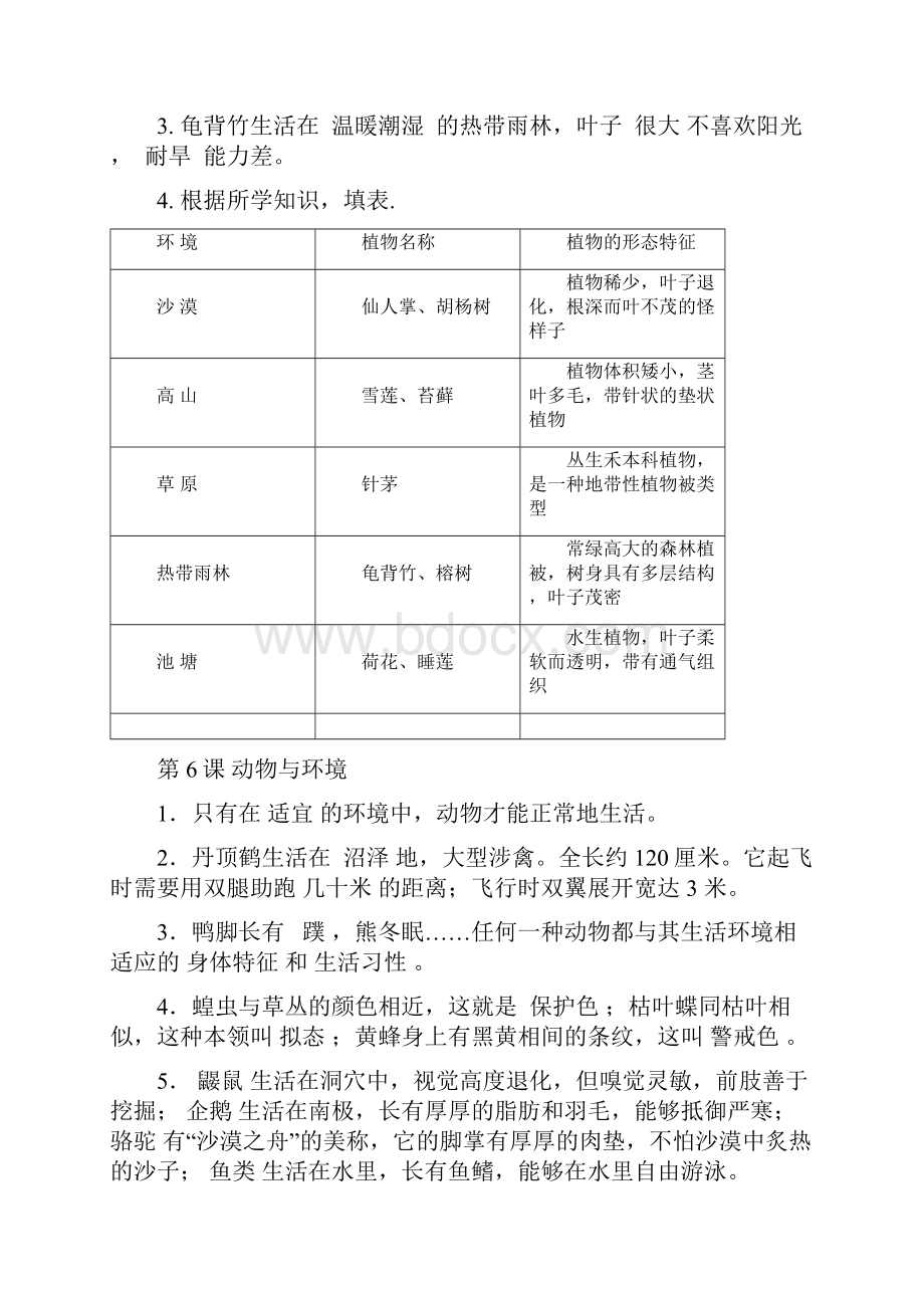 粤教出版小学科学六年级上册期末复习资料练习情况总结资料.docx_第3页